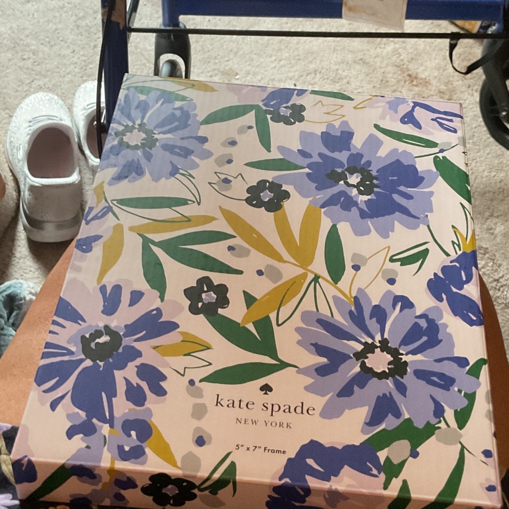 Kate Spade Blue and Green Floral Frame